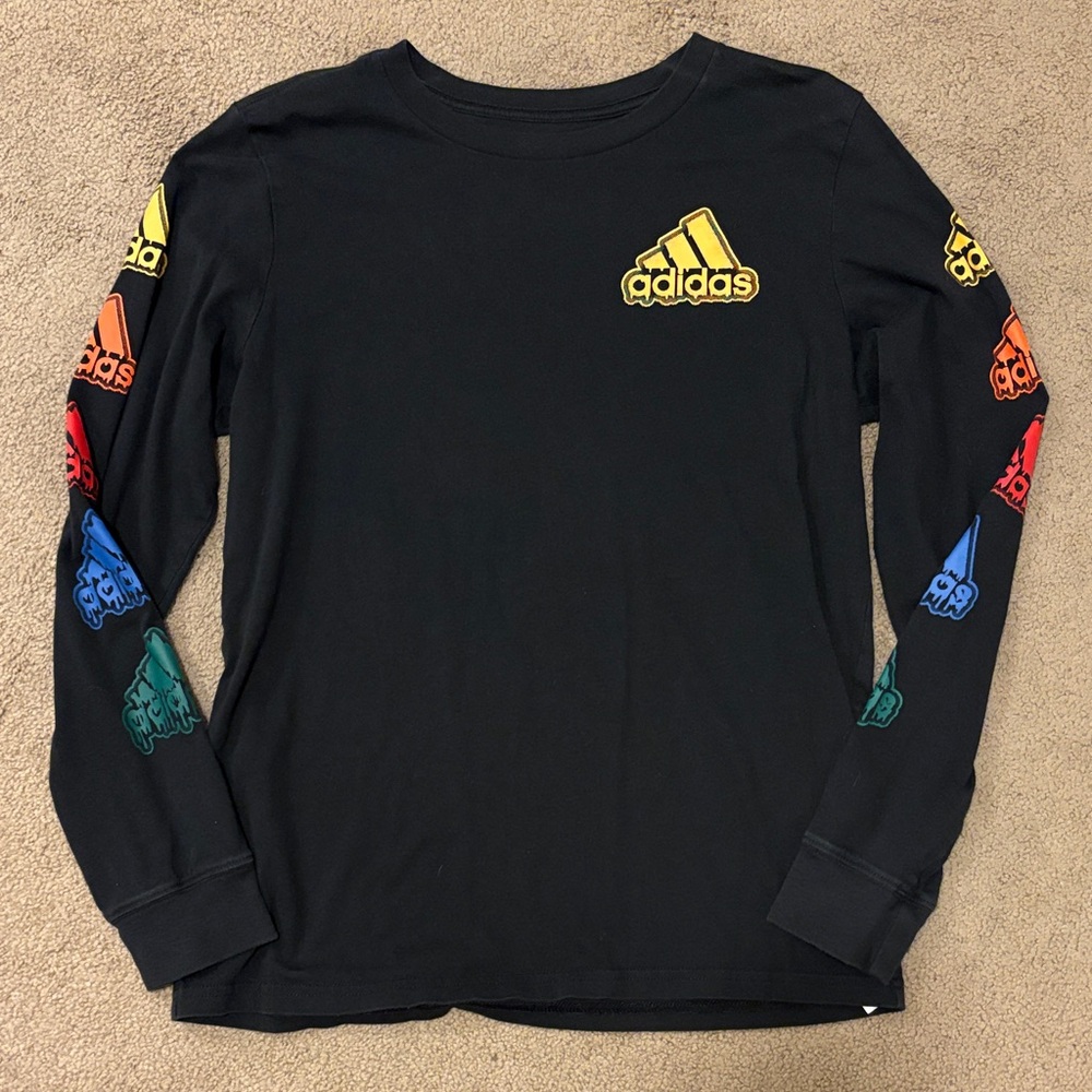 Adidas Kids Black Long Sleeve Shirt